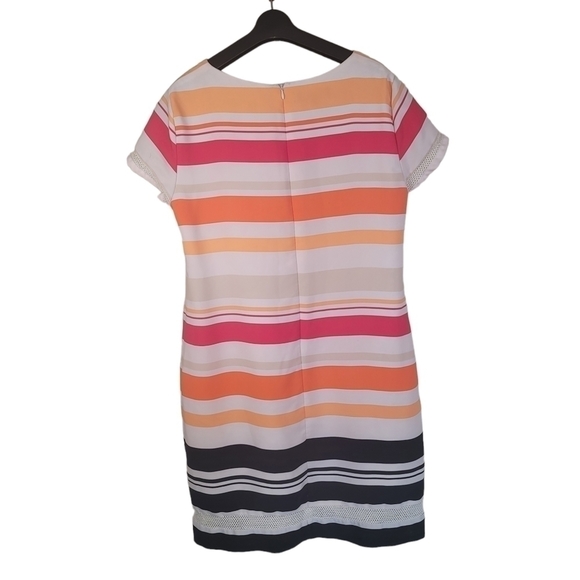 JONES New York Colorful StripedShift Dress Worn Once sz 14 EUC - Picture 2 of 13
